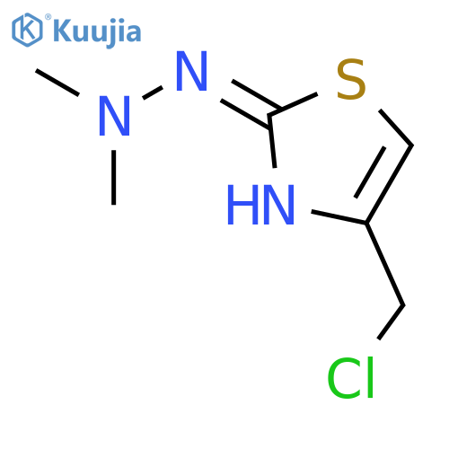2(3H)-THIAZOLONE, 4-(CHLOROMETHYL)-, DIMETHYLHYDRAZONE structure