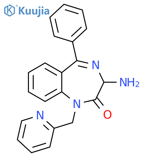2H-1,4-Benzodiazepin-2-one, 3-amino-1,3-dihydro-5-phenyl-1-(2-pyridinylmethyl)- structure