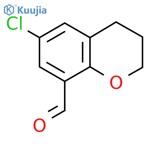 6-chloro-3,4-dihydro-2H-1-benzopyran-8-carbaldehyde structure