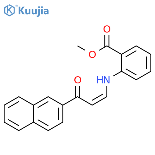 Benzoic acid, 2-[[(1Z)-3-(2-naphthalenyl)-3-oxo-1-propenyl]amino]-,methyl ester structure