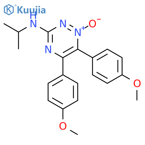 5,6-bis(4-methoxyphenyl)-N-(1-methylethyl)-1,2,4-triazin-3-amine 1-oxide structure