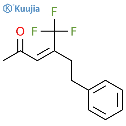 3-Hexen-2-one, 6-phenyl-4-(trifluoromethyl)-, (3E)- structure
