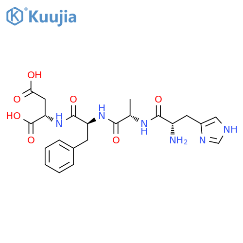 L-Aspartic acid, N-[N-(N-L-histidyl-L-alanyl)-L-phenylalanyl]- structure