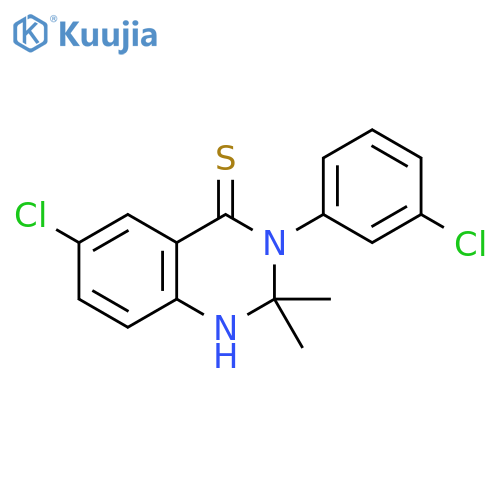 4(1H)-Quinazolinethione,6-chloro-3-(3-chlorophenyl)-2,3-dihydro-2,2-dimethyl- structure