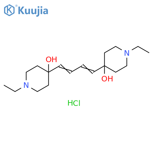 4-Piperidinol, 4,4'-(1,3-butadiene-1,4-diyl)bis[1-ethyl-, hydrochloride (1:2) structure