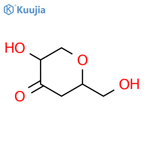 4H-Pyran-4-one, tetrahydro-5-hydroxy-2-(hydroxymethyl)- structure