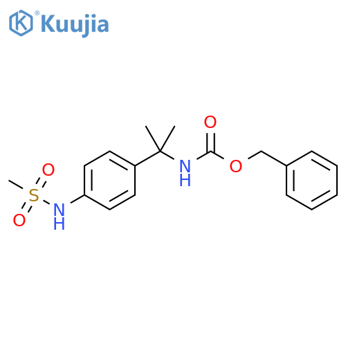 Carbamic acid, [1-methyl-1-[4-[(methylsulfonyl)amino]phenyl]ethyl]-, phenylmethyl ester (9CI) structure