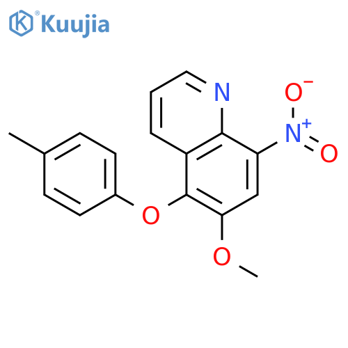 QUINOLINE, 6-METHOXY-5-(4-METHYLPHENOXY)-8-NITRO- structure