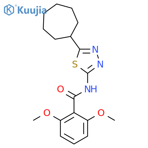 Benzamide, N-(5-cycloheptyl-1,3,4-thiadiazol-2-yl)-2,6-dimethoxy- structure