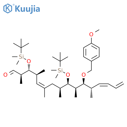 5,13,15-Hexadecatrienal,  3,9-bis[[(1,1-dimethylethyl)dimethylsilyl]oxy]-11-[(4-methoxyphenyl)meth  oxy]-2,4,6,8,10,12-hexamethyl-,  (2R,3R,4S,5Z,8S,9R,10R,11S,12S,13Z)- structure