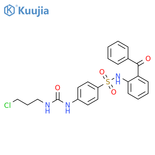 Benzenesulfonamide, N-(2-benzoylphenyl)-4-[[[(3-chloropropyl)amino]carbonyl]amino]- structure