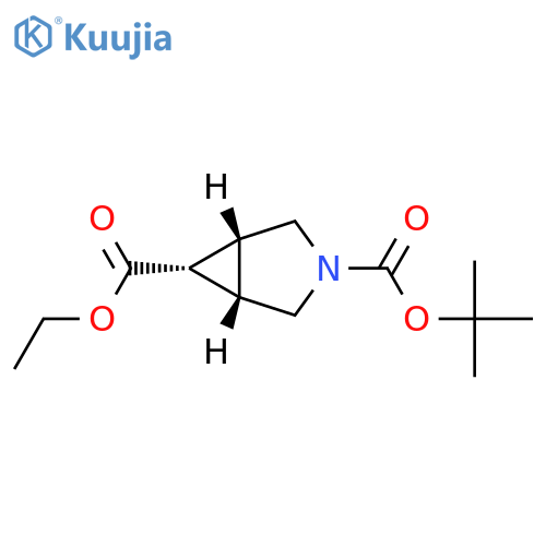O3-tert-butyl O6-ethyl rel-(1R,5S,6s)-3-azabicyclo[3.1.0]hexane-3,6-dicarboxylate structure