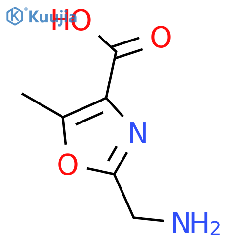 4-Oxazolecarboxylic acid, 2-(aminomethyl)-5-methyl- structure