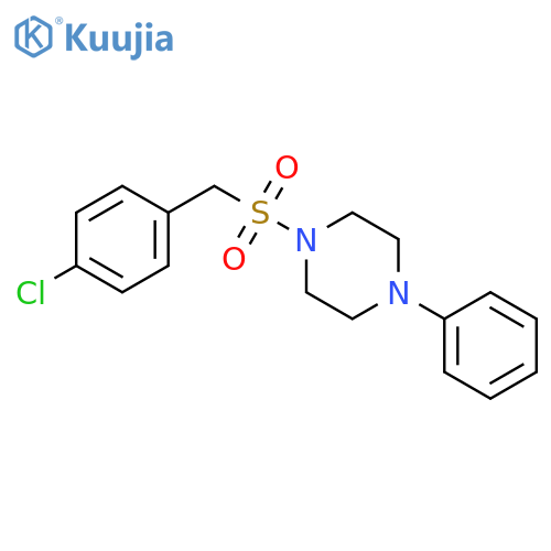 1-[(4-chlorobenzyl)sulfonyl]-4-phenylpiperazine structure