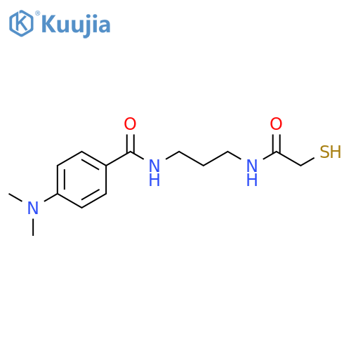 Benzamide, 4-(dimethylamino)-N-[3-[(mercaptoacetyl)amino]propyl]- structure