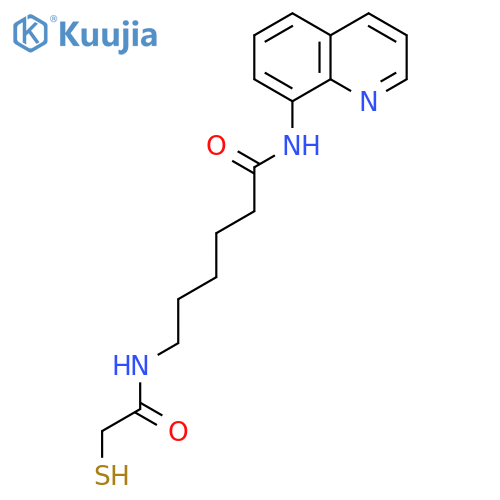 Hexanamide, 6-[(mercaptoacetyl)amino]-N-8-quinolinyl- structure