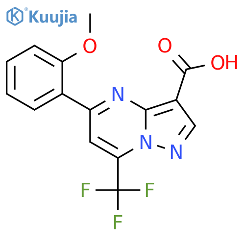 5-(2-Methoxyphenyl)-7-(trifluoromethyl)pyrazolo-1,5-apyrimidine-3-carboxylic Acid structure