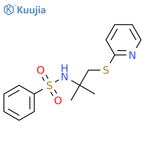 N-2-methyl-1-(pyridin-2-ylsulfanyl)propan-2-ylbenzenesulfonamide structure