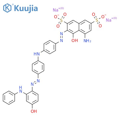 5-amino-3-[[4-[[4-[[2-anilino-4-hydroxyphenyl]azo]phenyl]amino]phenyl]azo]-4-hydroxynaphthalene-2,7-disulphonic acid, sodium salt structure