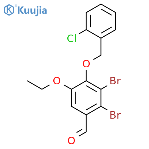 2,3-dibromo-4-(2-chlorophenyl)methoxy-5-ethoxybenzaldehyde structure