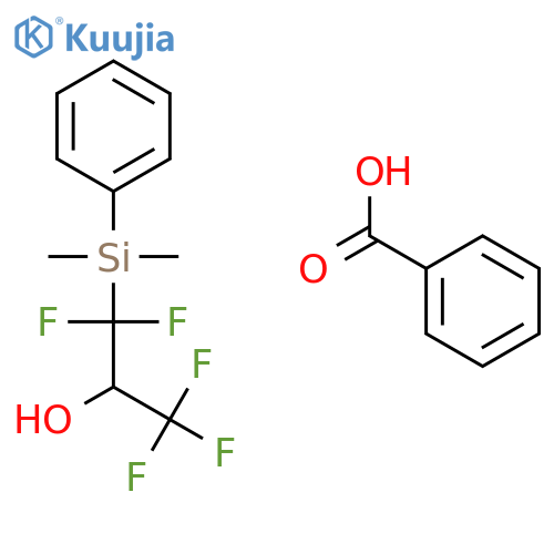 2-Propanol, 1-(dimethylphenylsilyl)-1,1,3,3,3-pentafluoro-, benzoate structure