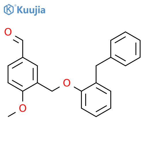 3-(2-benzylphenoxy)methyl-4-methoxybenzaldehyde structure