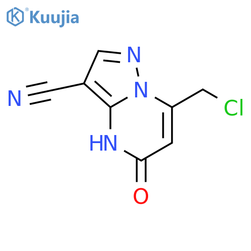 7-(chloromethyl)-5-oxo-4H,5H-pyrazolo1,5-apyrimidine-3-carbonitrile structure