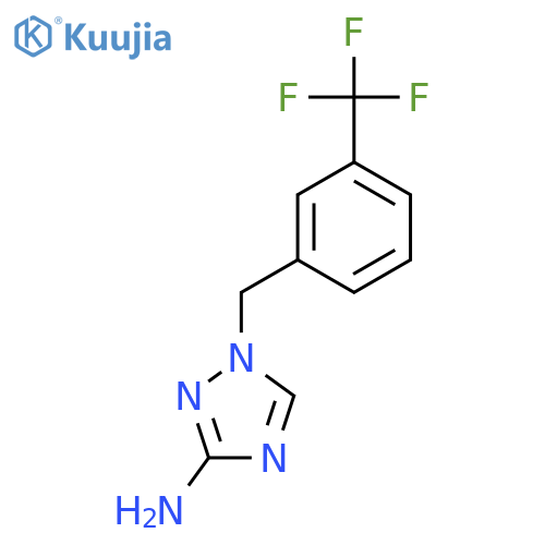 1-{3-(trifluoromethyl)phenylmethyl}-1H-1,2,4-triazol-3-amine structure