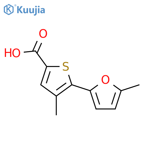4-methyl-5-(5-methylfuran-2-yl)thiophene-2-carboxylic acid structure