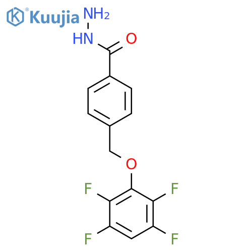 4-(2,3,5,6-tetrafluorophenoxy)methylbenzohydrazide structure