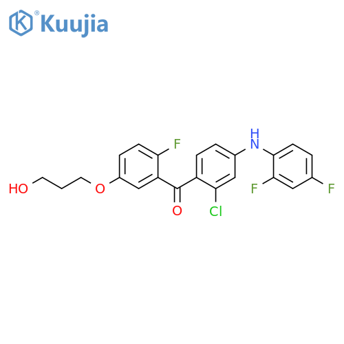 Methanone,[2-chloro-4-[(2,4-difluorophenyl)amino]phenyl][2-fluoro-5-(3-hydroxypropoxy)phenyl]- structure