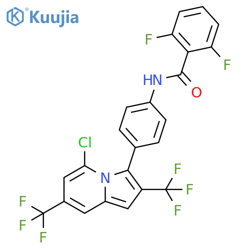 Benzamide,N-[4-[5-chloro-2,7-bis(trifluoromethyl)-3-indolizinyl]phenyl]-2,6-difluoro- structure