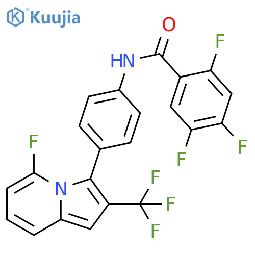 Benzamide,2,4,5-trifluoro-N-[4-[5-fluoro-2-(trifluoromethyl)-3-indolizinyl]phenyl]- structure