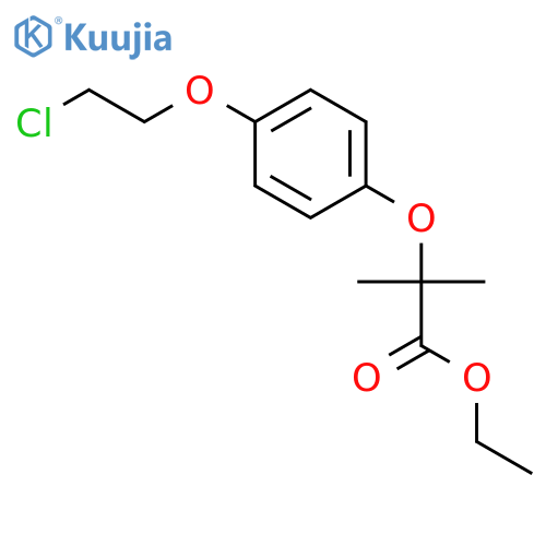 Propanoic acid, 2-[4-(2-chloroethoxy)phenoxy]-2-methyl-, ethyl ester structure