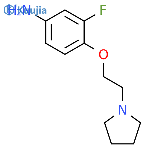 3-fluoro-4-[2-(pyrrolidin-1-yl)ethoxy]aniline structure