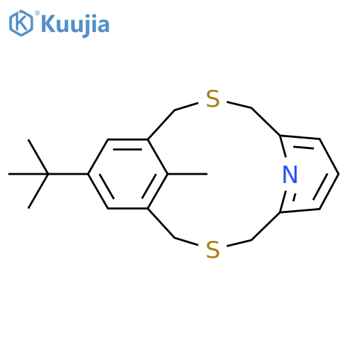 3,11-DITHIA-17-AZATRICYCLO[11.3.1.15,9]OCTADECA-1(17),5,7,9(18),13,15-HEXAENE, 7-(1,1-DIMETHYLETHYL)-18-METHYL- structure