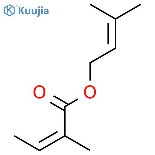2-Butenoic acid,2-methyl-, 3-methyl-2-buten-1-yl ester, (2Z)- structure