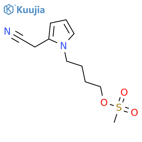 1H-Pyrrole-2-acetonitrile, 1-[4-[(methylsulfonyl)oxy]butyl]- structure