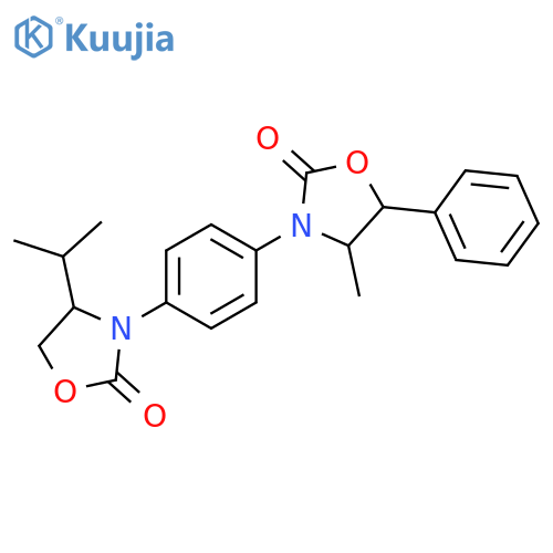 2-Oxazolidinone,4-methyl-3-[4-[4-(1-methylethyl)-2-oxo-3-oxazolidinyl]phenyl]-5-phenyl- structure