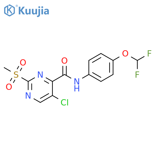 5-chloro-N-[4-(difluoromethoxy)phenyl]-2-methylsulfonylpyrimidine-4-carboxamide structure