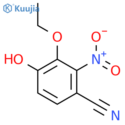 3-Ethoxy-4-hydroxy-2-nitro-benzonitrile structure