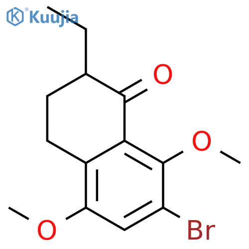 1(2H)-NAPHTHALENONE, 7-BROMO-2-ETHYL-3,4-DIHYDRO-5,8-DIMETHOXY- structure