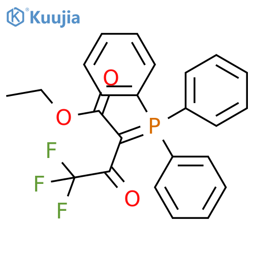 Butanoic acid,4,4,4-trifluoro-3-oxo-2-(triphenylphosphoranylidene)-, ethyl ester structure