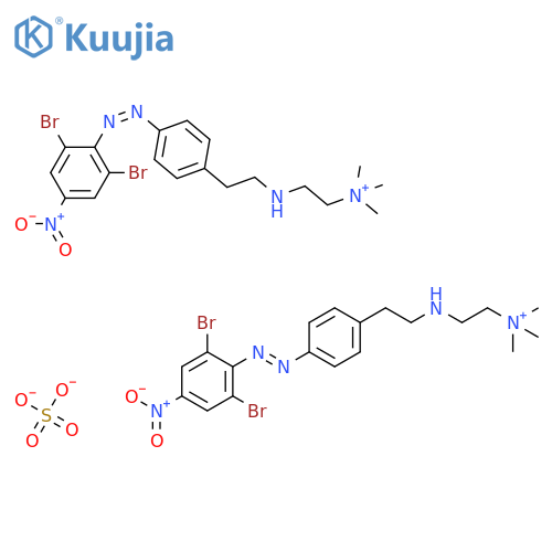 bis[[2-[[4-[(2,6-dibromo-4-nitrophenyl)azo]phenyl]ethylamino]ethyl]trimethylammonium] sulphate structure