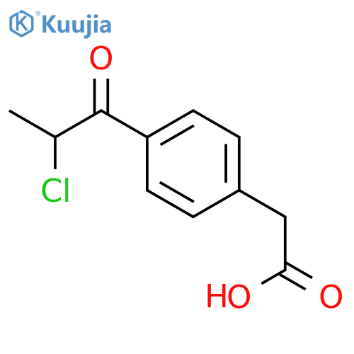 Benzeneacetic acid,4-(2-chloro-1-oxopropyl)- structure