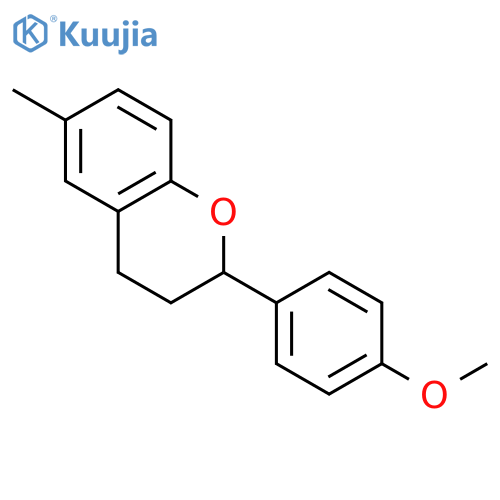2H-1-Benzopyran, 3,4-dihydro-2-(4-methoxyphenyl)-6-methyl- structure