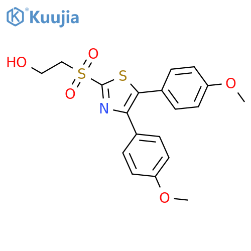 Ethanol, 2-[[4,5-bis(4-methoxyphenyl)-2-thiazolyl]sulfonyl]- structure