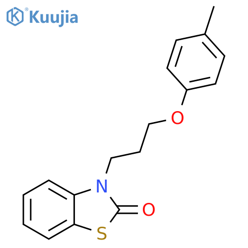 3-3-(4-methylphenoxy)propyl-2,3-dihydro-1,3-benzothiazol-2-one structure