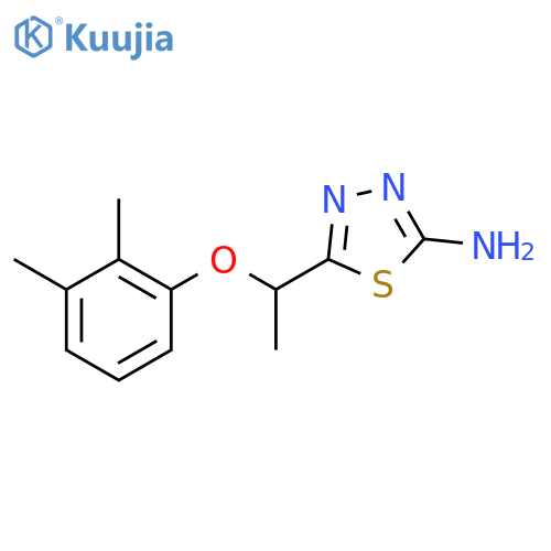 5-[1-(2,3-Dimethyl-phenoxy)-ethyl]-[1,3,4]thiadiazol-2-ylamine structure