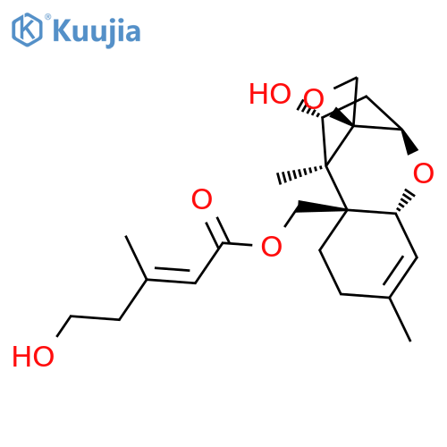 Trichothec-9-ene-4,15-diol, 12,13-epoxy-, 15-((2e)-5-hydroxy-3-methyl-2-pentenoate), (4beta)- structure